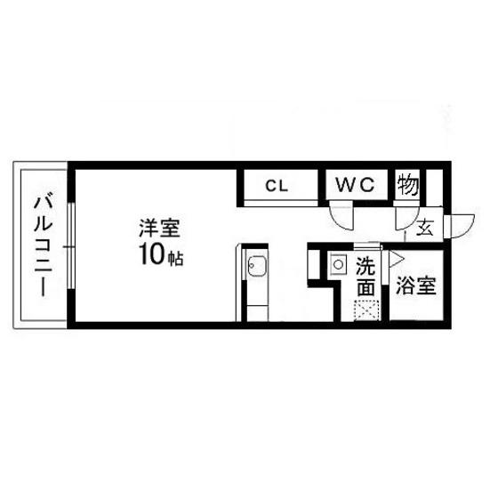 コンフォルト支倉(ワンルーム/6階)の間取り写真