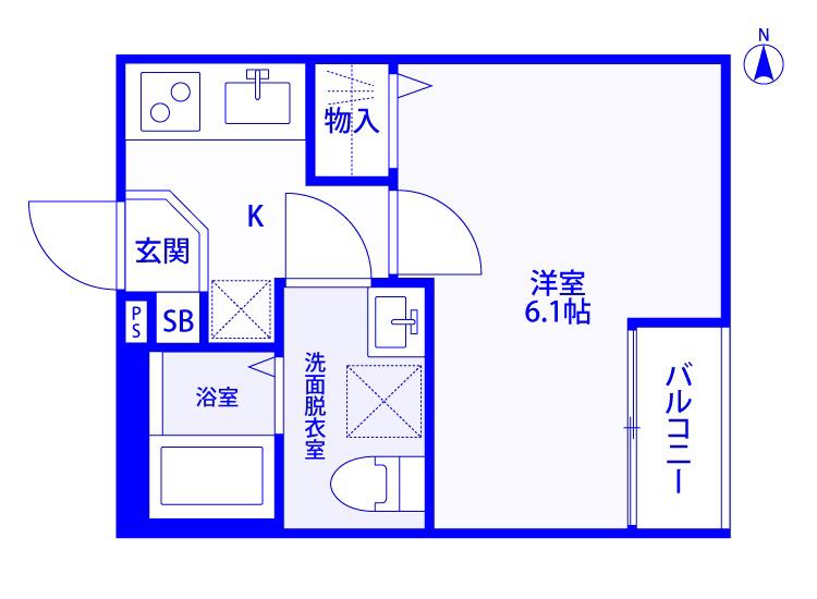 INFINITY大宮北(1K/2階)の間取り写真