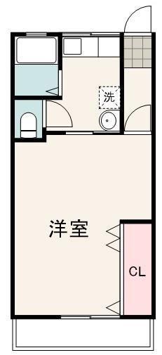 赤堀アパート(1K/2階)の間取り写真
