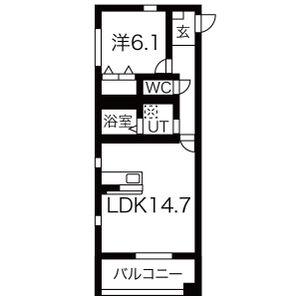 RVII(1LDK/5階)の間取り写真