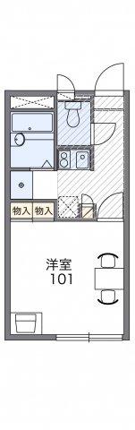 レオパレス内守谷(1K/1階)の間取り写真