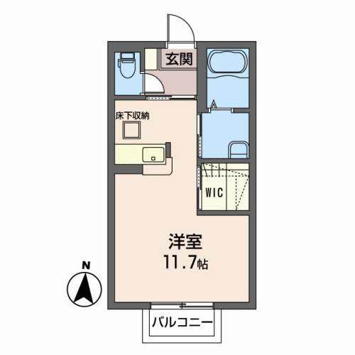 カーサ通町(ワンルーム/1階)の間取り写真