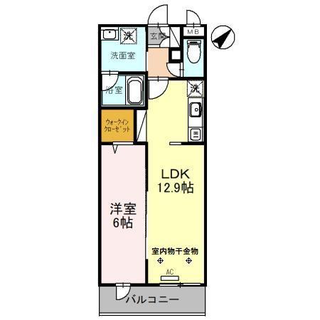 SENKA(1LDK/3階)の間取り写真
