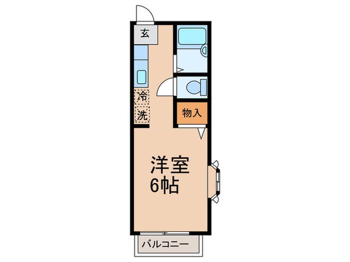 ヴィラ目白(ワンルーム/2階)の間取り写真