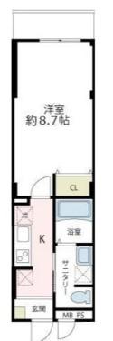 CHERRYHOUSEV(1K/1階)の間取り写真
