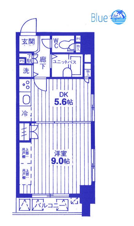 ラ・メゾン桜木町壱番館(1DK/8階)の間取り写真