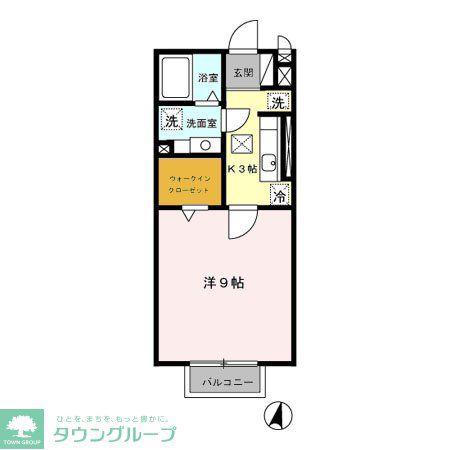 グレースコート(1K/1階)の間取り写真