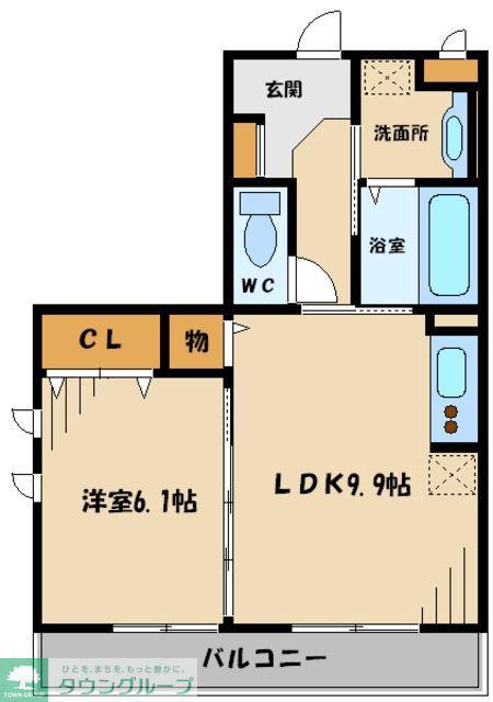 ヴィラグランデ(1LDK/1階)の間取り写真