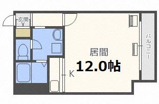 ステージノア豊平V(ワンルーム/7階)の間取り写真