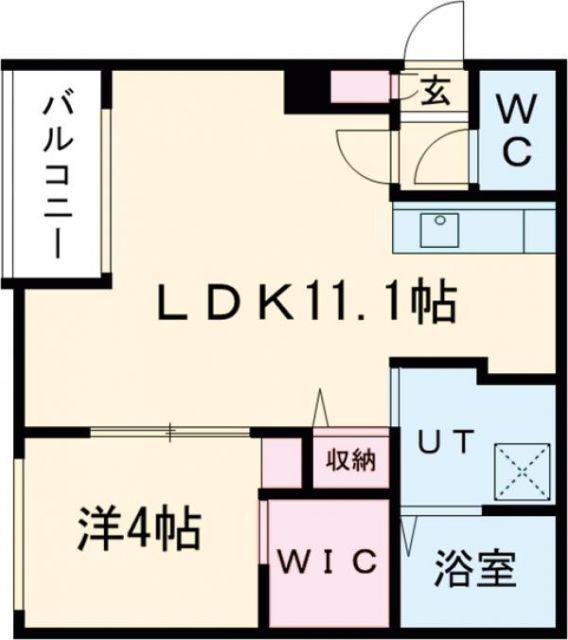 ノルデスタ恵庭(1LDK/1階)の間取り写真