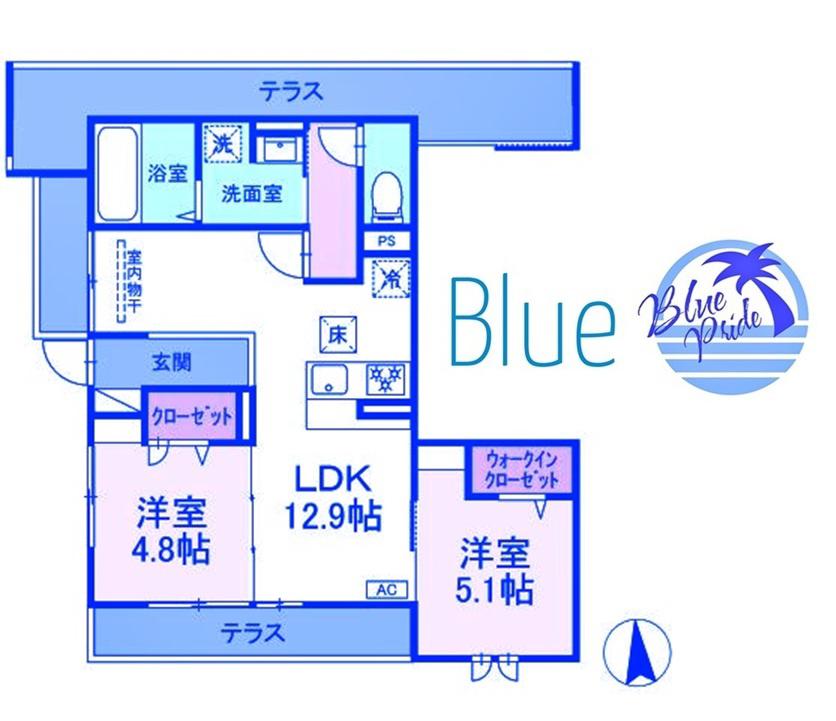 メゾン ド ネージュ東戸塚(2LDK/2階)の間取り写真