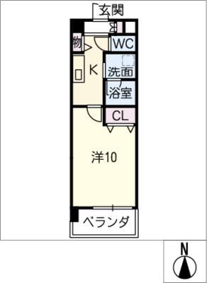 エクセレンス新舞子(1K/1階)の間取り写真