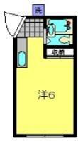 マーサ藤棚(ワンルーム/1階)の間取り写真