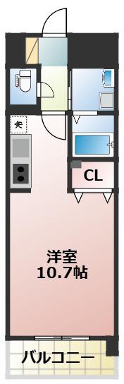 プレシャス(ワンルーム/3階)の間取り写真