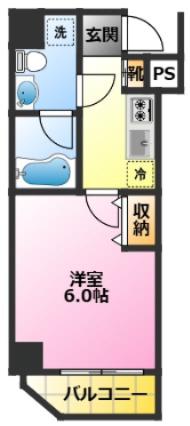 スパシエ ソリデ 武蔵小杉(1K/7階)の間取り写真