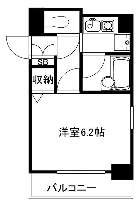 コアパレス常葉6(1K/3階)の間取り写真