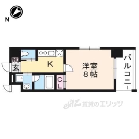 リゴレット(1K/9階)の間取り写真