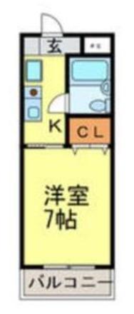 プレアール光町(1K/4階)の間取り写真