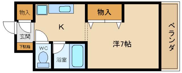 サンシャイン竜神橋(1K/5階)の間取り写真