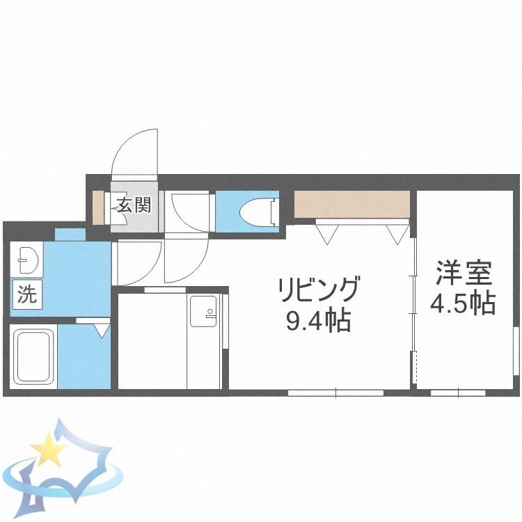 INFINITY KOTONI(1LDK/2階)の間取り写真