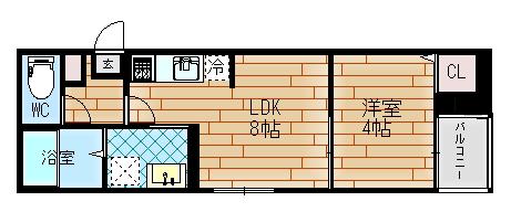 ハーモニーテラス伝法VI(1LDK/3階)の間取り写真