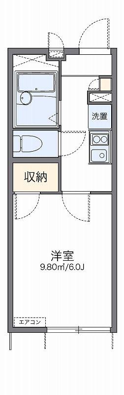 レオパレス栗木コーポ(1K/1階)の間取り写真
