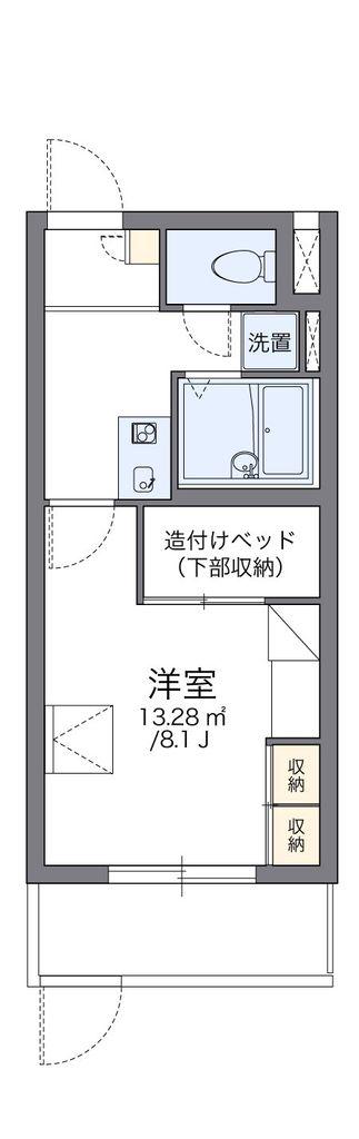 レオパレスチェリーロード(1K/1階)の間取り写真