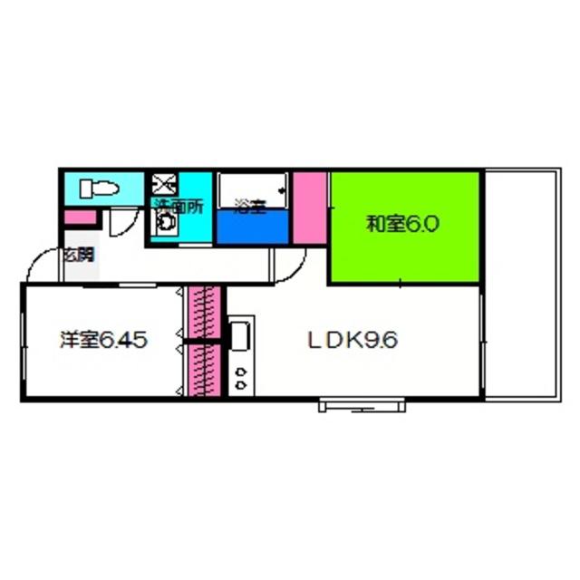 コウジィコート大南(2LDK/1階)の間取り写真