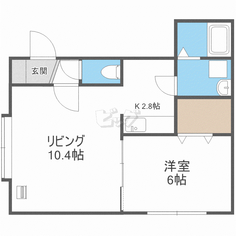 アビタ191(1LDK/2階)の間取り写真