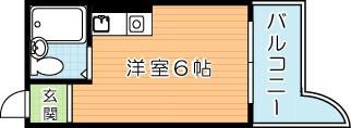 PLイースト下到津の丘(ワンルーム/3階)の間取り写真