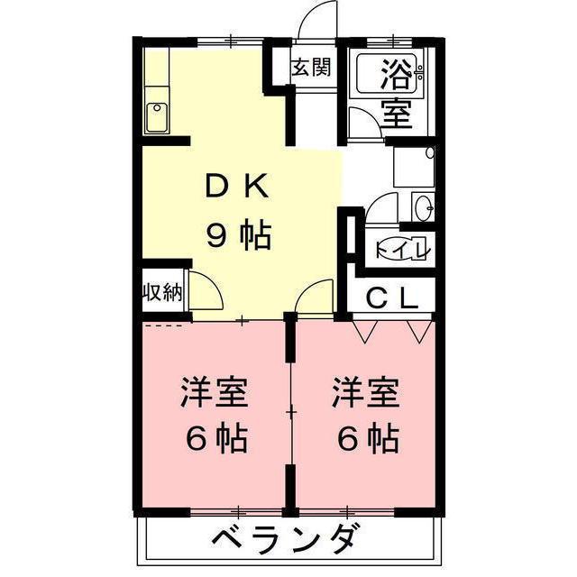 今嶺ビル(2DK/3階)の間取り写真