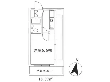 スティルライフ鶴見(1K/3階)の間取り写真