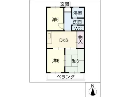 コーポニューフレンド第2(3DK/3階)の間取り写真