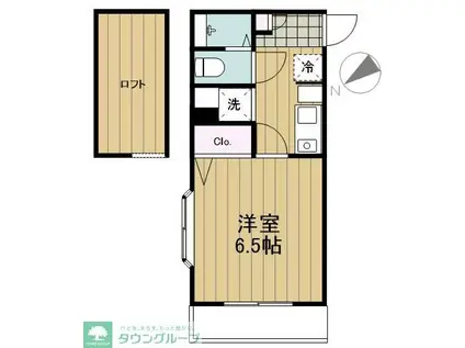 サンブライト大井町(ワンルーム/3階)の間取り写真