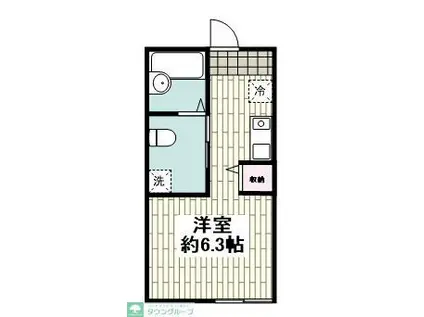 FA六浦IIB棟(ワンルーム/1階)の間取り写真