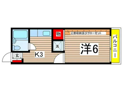 ピアハウス(1K/1階)の間取り写真