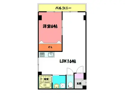 MAHOROBA.BLDG(1LDK/1階)の間取り写真