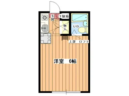 アクトピア一ツ橋(ワンルーム/2階)の間取り写真