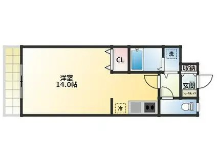 アザレアハイツ葉山(1K/1階)の間取り写真