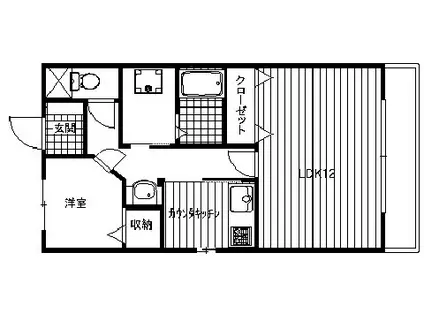 PLAZA K&H(1LDK/6階)の間取り写真