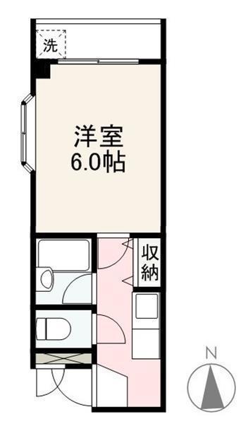エトワール木太(1K/2階)の間取り写真