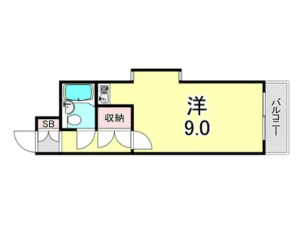 メゾンエルヴェ(ワンルーム/2階)の間取り写真
