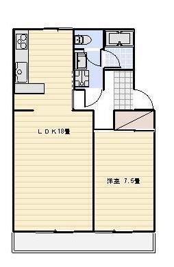 マンションカメリア I(1LDK/3階)の間取り写真