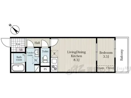 リブレメゾン淡路I(1LDK/3階)の間取り写真