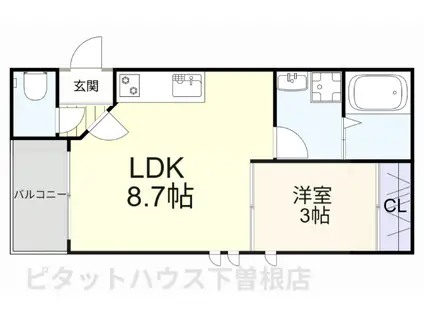CONFORTIA安部山公園(1LDK/1階)の間取り写真