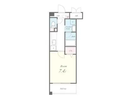 フローリッシュ(1K/1階)の間取り写真