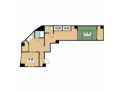 藤田ビル(2LDK/5階)の間取り写真