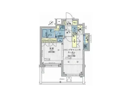 ブライズ上池台(1LDK/5階)の間取り写真