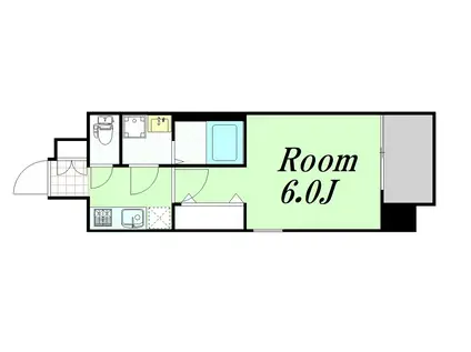 レジュールアッシュ福島レジデンス(1K/5階)の間取り写真