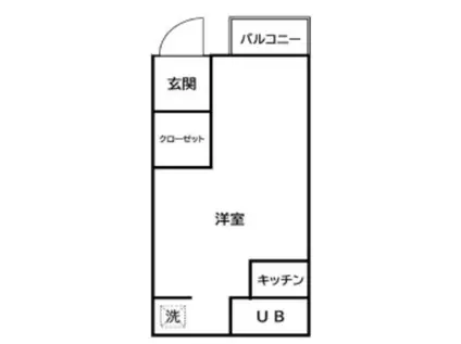 TRI TREE(ワンルーム/1階)の間取り写真